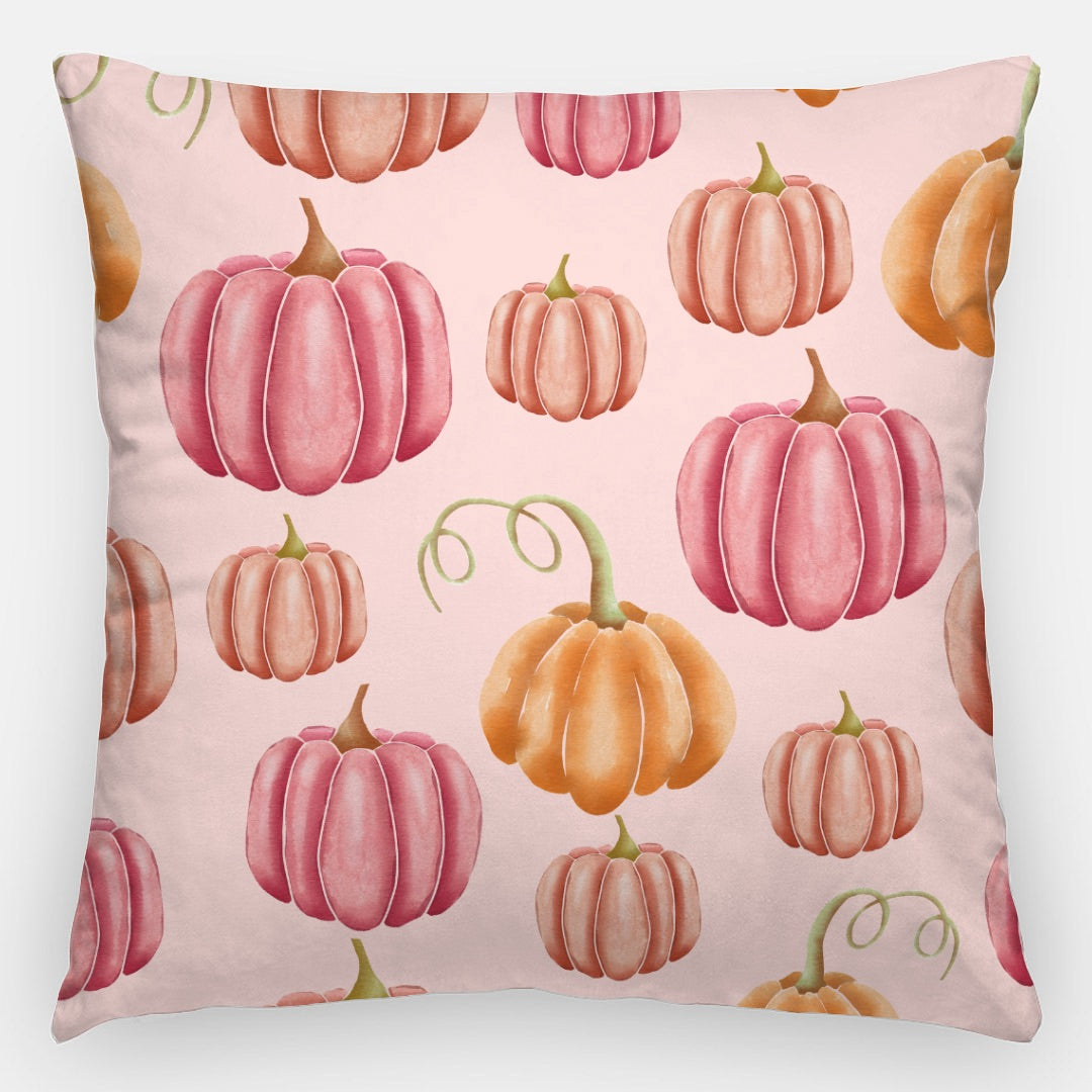 Pink Pumpkins Artisan Pillow Case 24 Inch