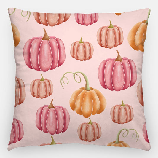 Pink Pumpkins Artisan Pillow Case 24 Inch