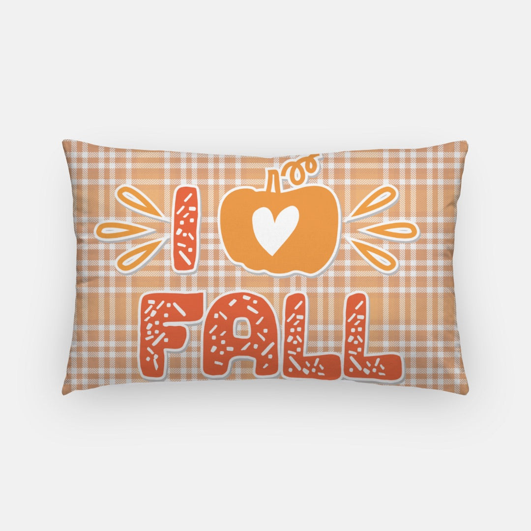 I Love Fall Artisan Pillow Case Lumbar