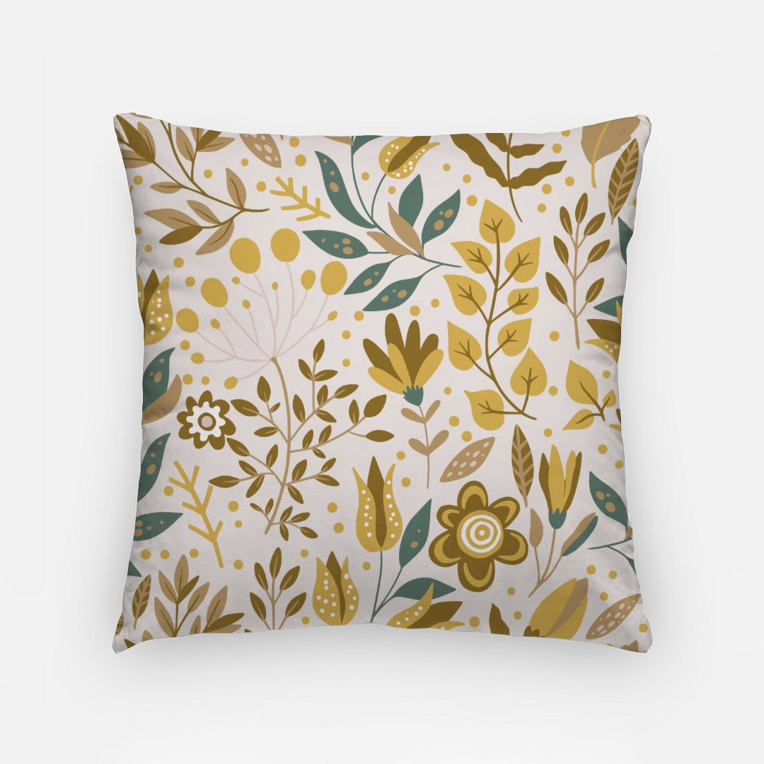 Yellow Leaves Artisan Pillow Case 18 Inch