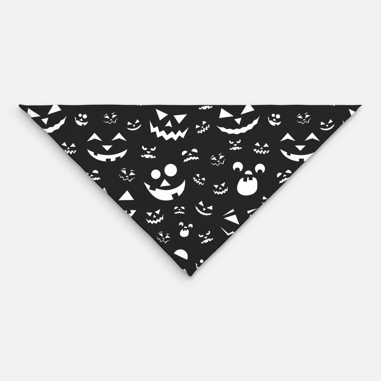 Pumpkin Face Pet Bandana Wht