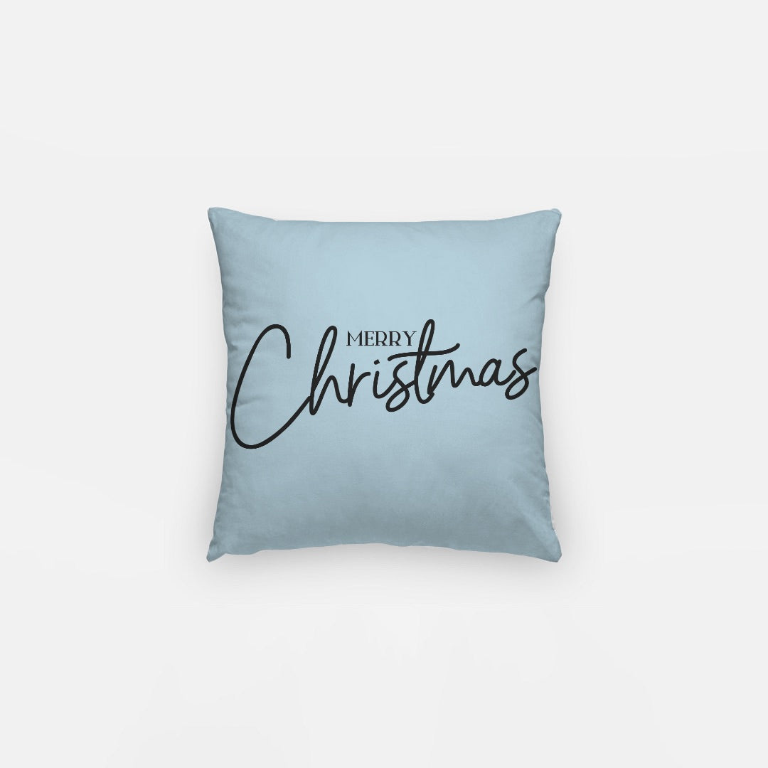 Blue Merry Christmas #1 Artisan Pillow Case 12 Inch