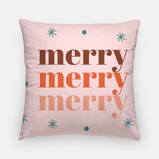 Pink Merry Christmas #4 Artisan Pillow Case 20 Inch