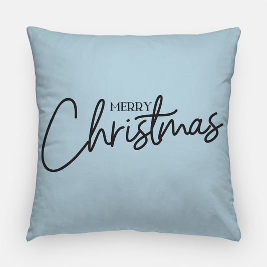 Blue Merry Christmas #1 Artisan Pillow Case 22 Inch