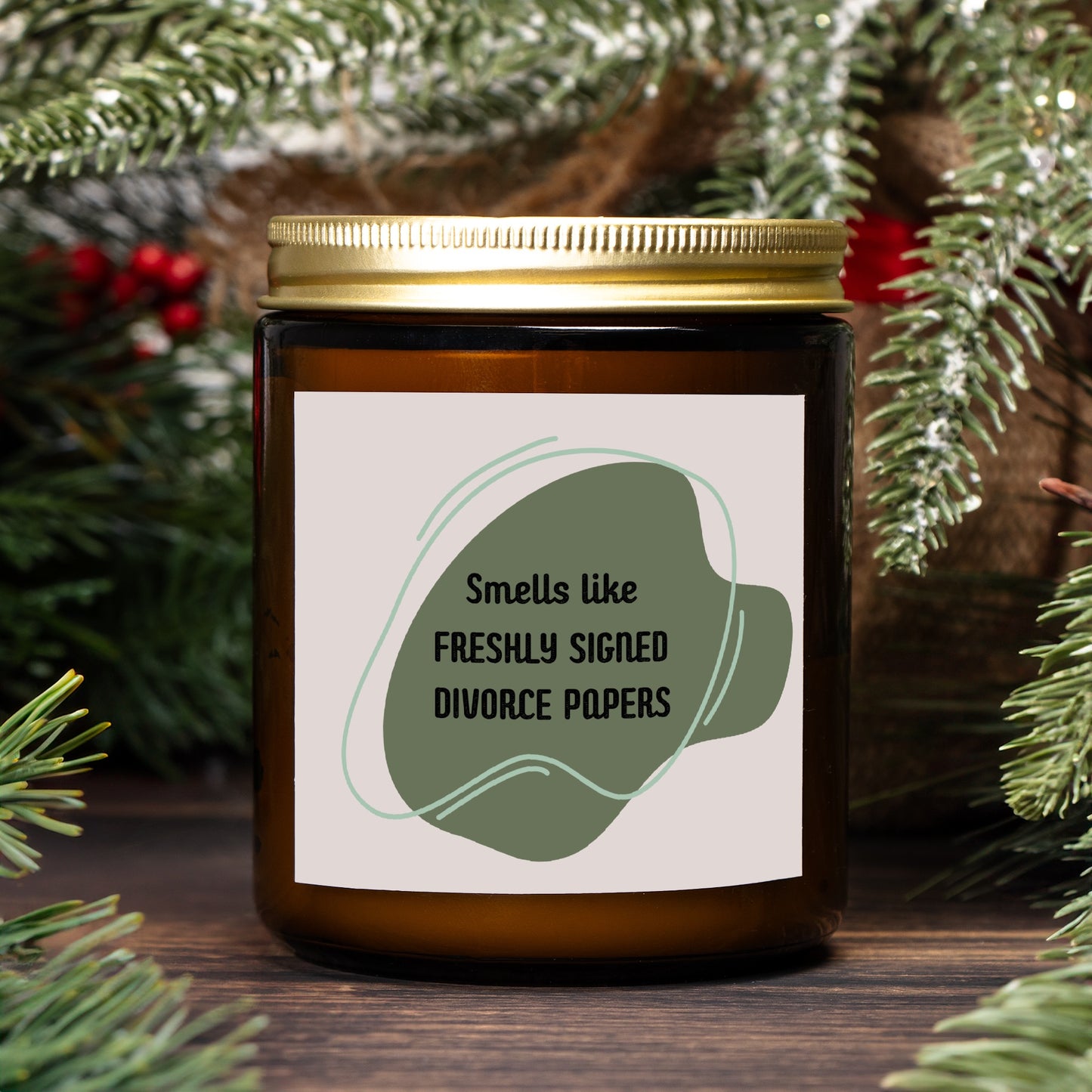 Divorce Papers Candle Amber Jar 9oz