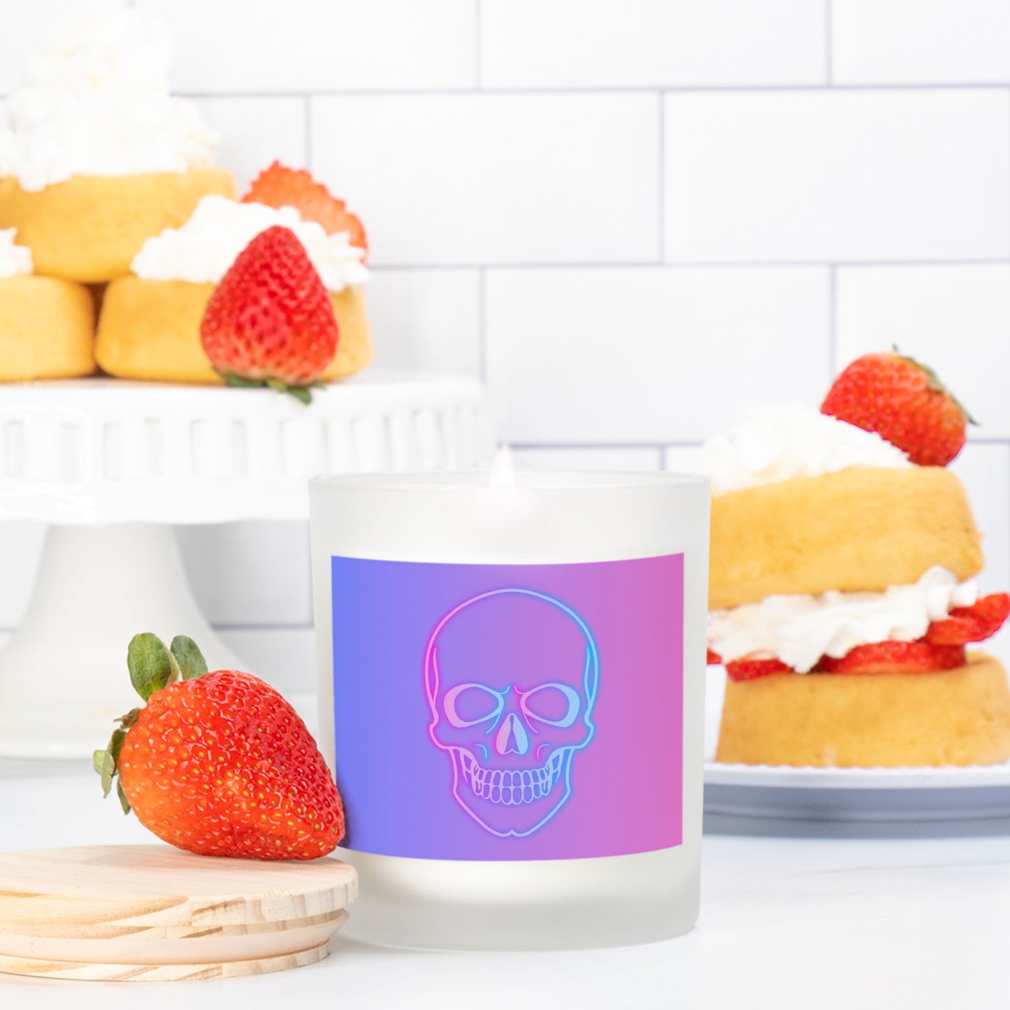 Limited Edition 9oz Pink Wick Skull Candy Candle