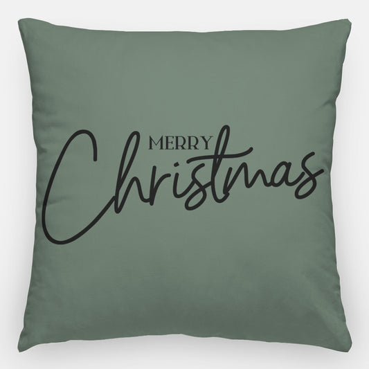 Green Merry Christmas #1 Artisan Pillow Case 24 Inch