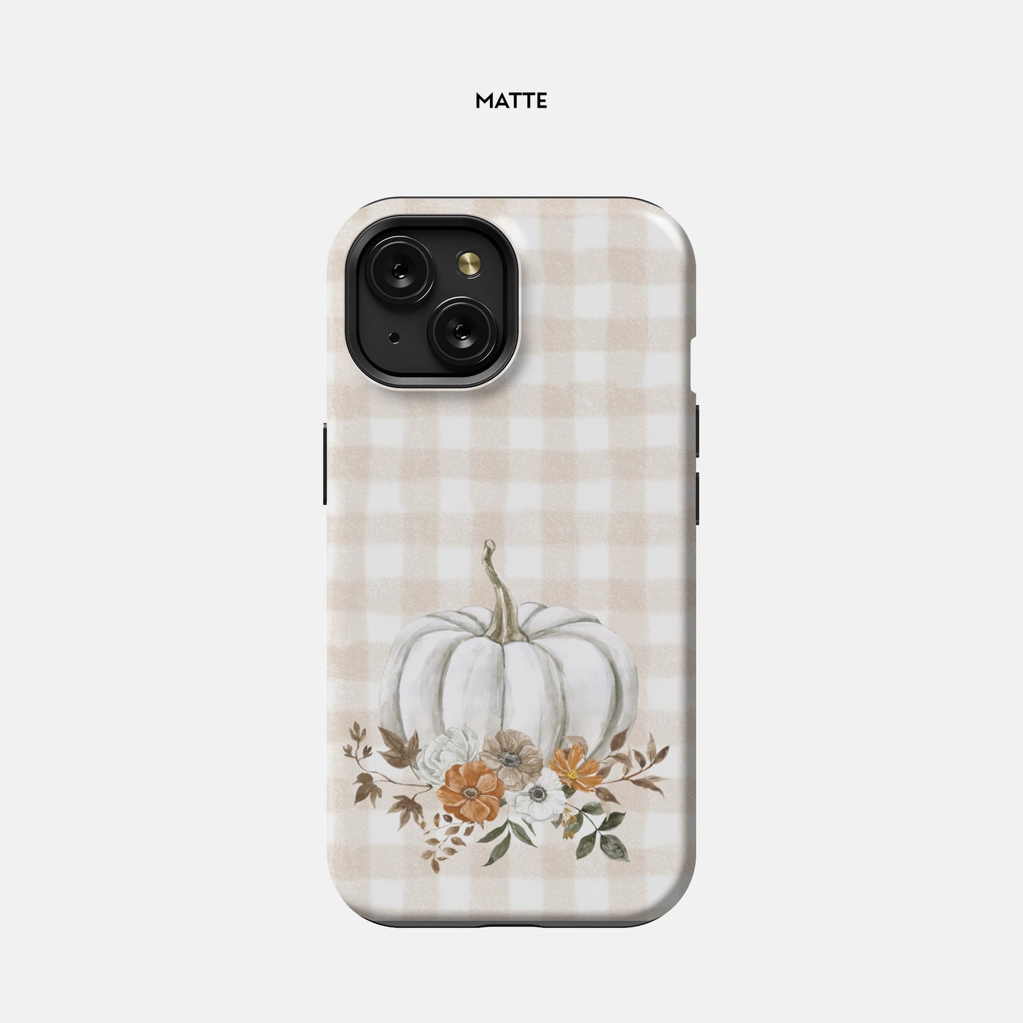 White Pumpkin iPhone 15 Tough Case