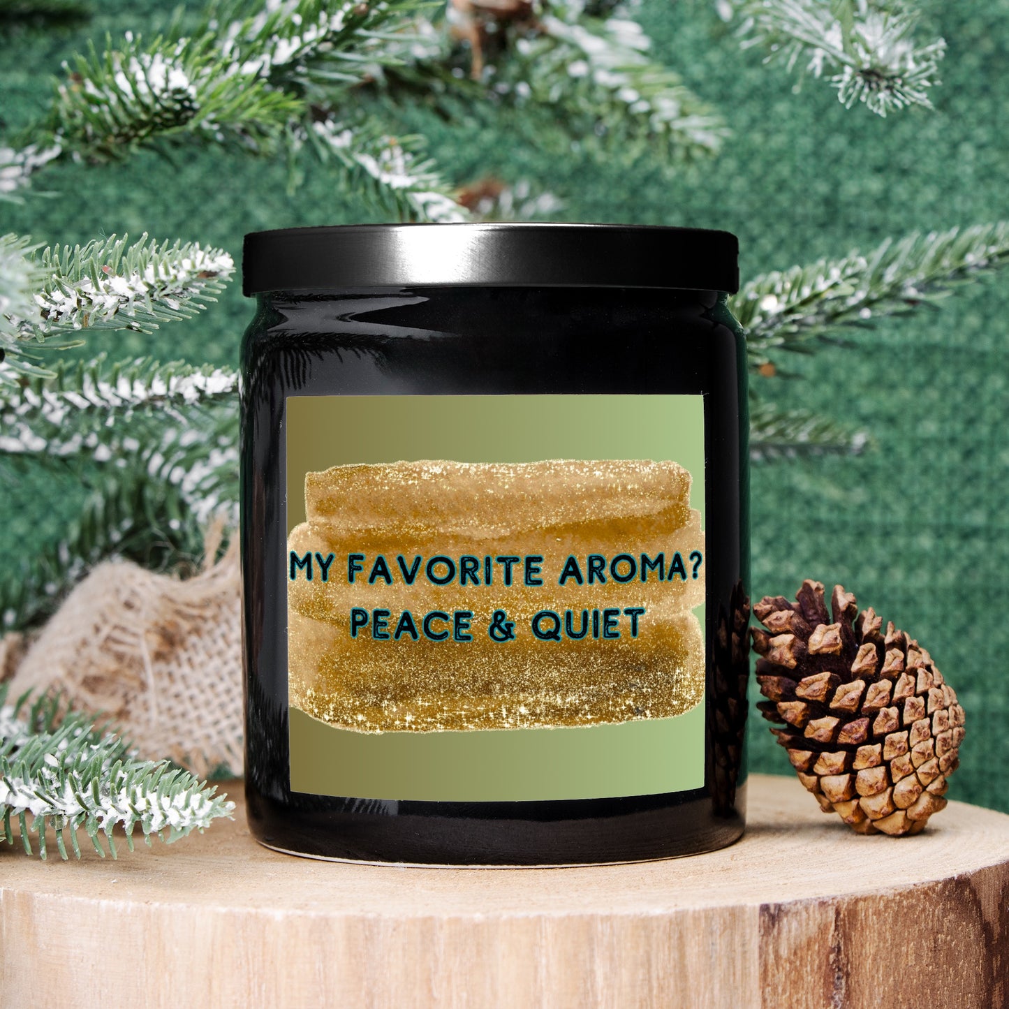 Peace & Quiet Candle Ceramic 8oz (Black)