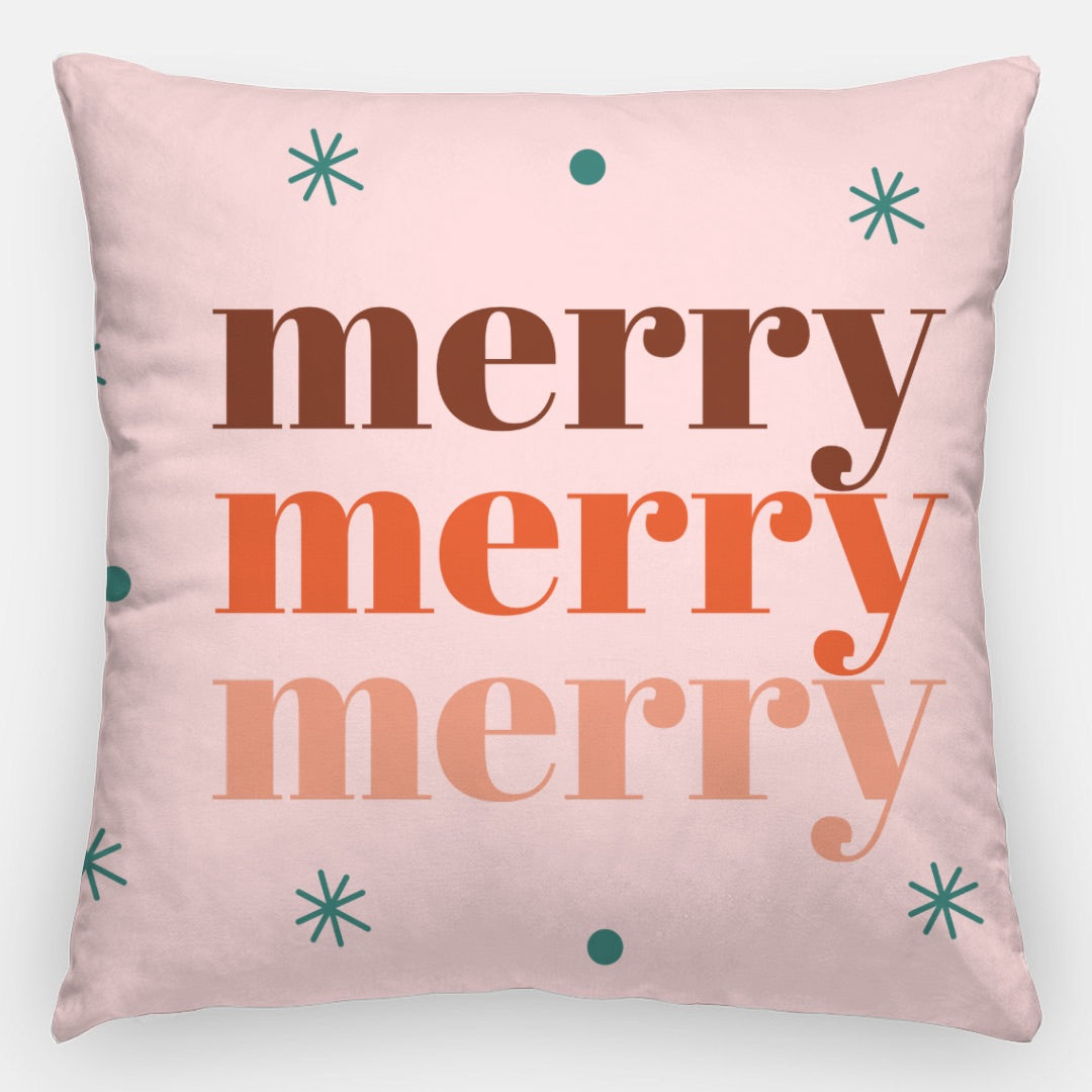 Pink Merry Christmas #4 Artisan Pillow Case 24 Inch