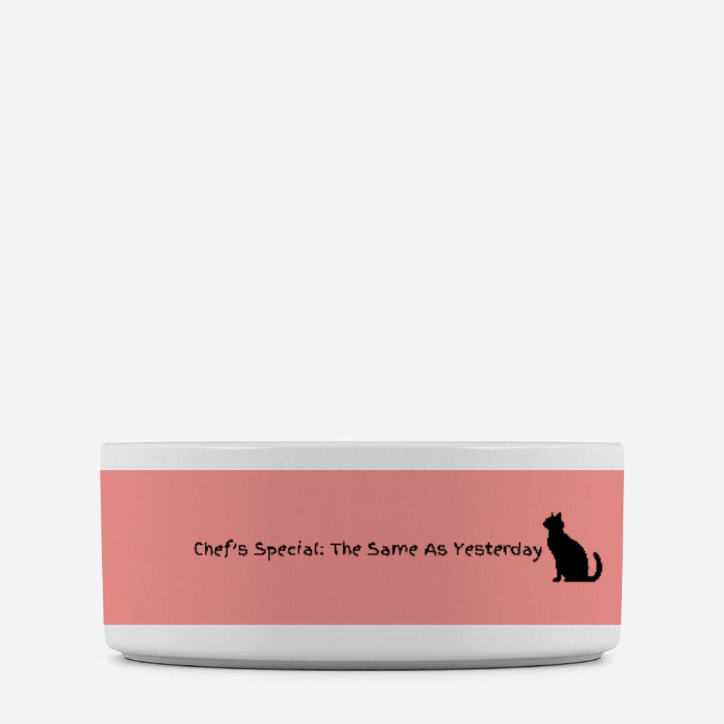 Chef Special Cat Pet Bowl Pink