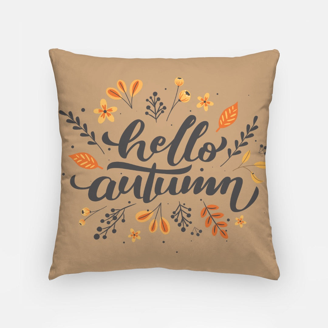 Hello Autumn Artisan Pillow Case 18 Inch