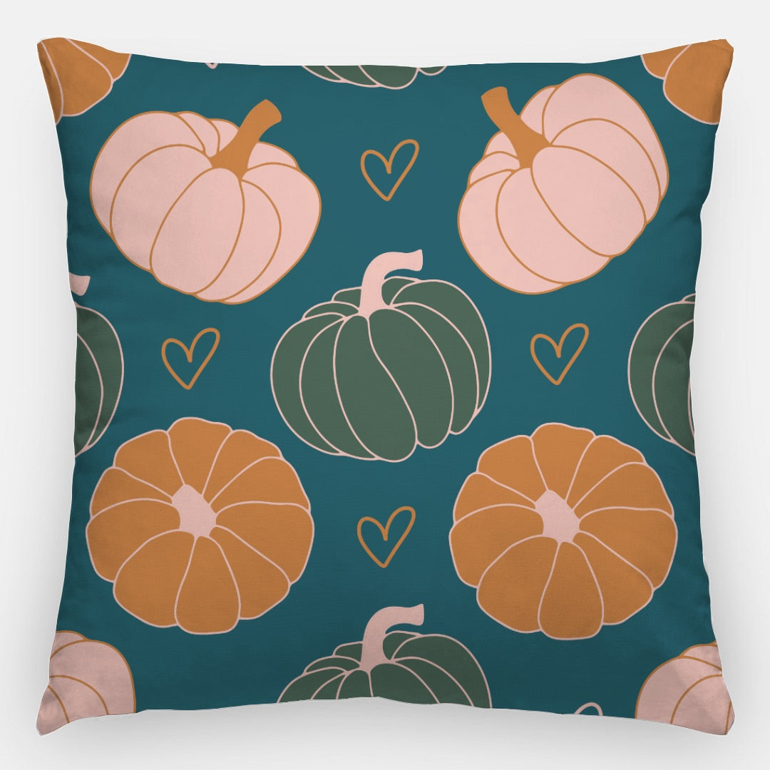 Green Pumpkins Halloween Artisan Pillow Case 24 Inch