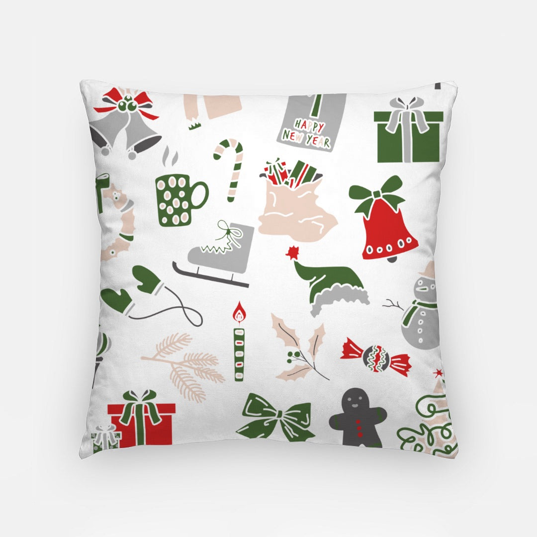 Red Merry Christmas #4 Artisan Pillow Case 18 Inch