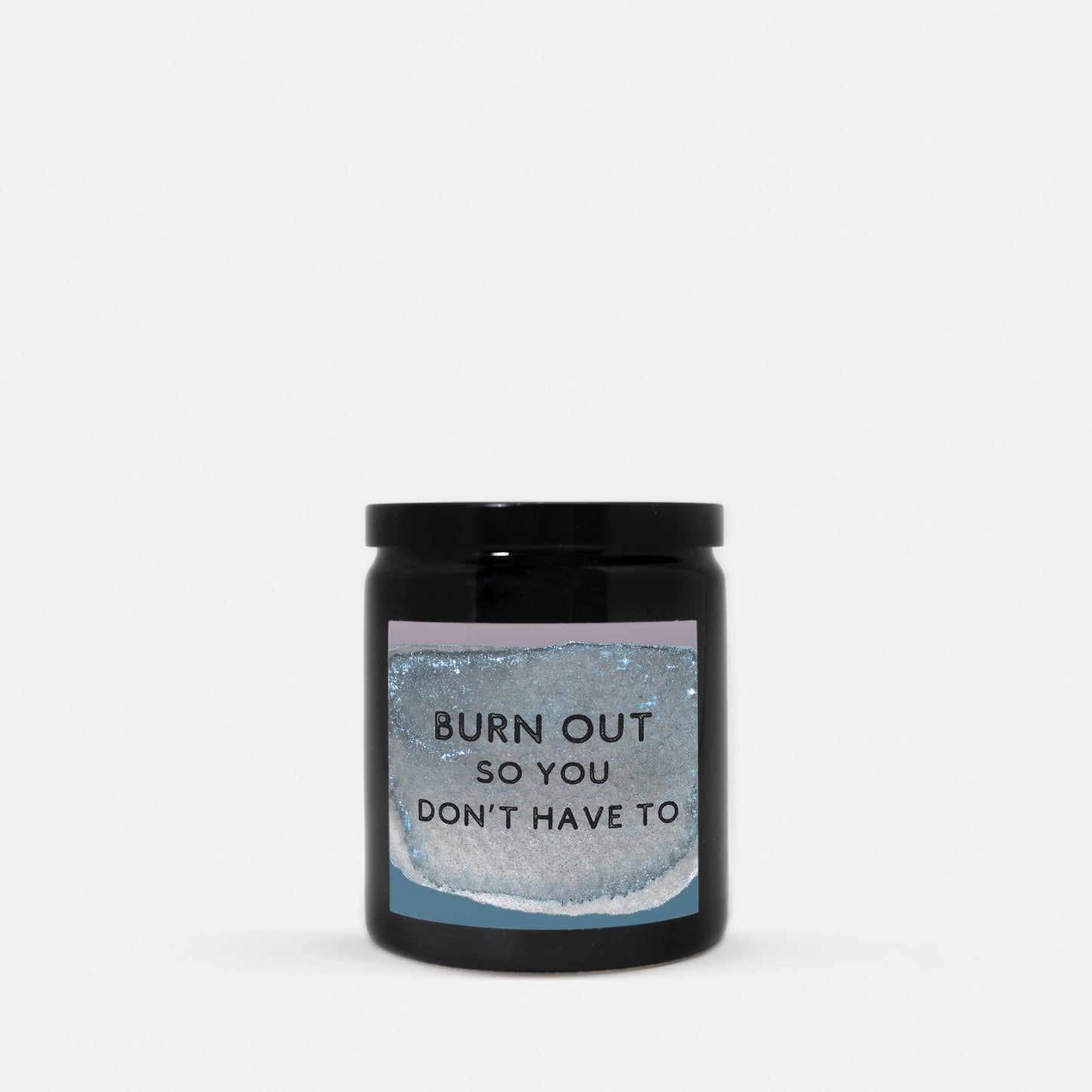 Burn Out Candle Ceramic 8oz (Black)