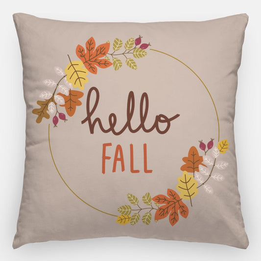 Fall Wreath Artisan Pillow Case 24 Inch