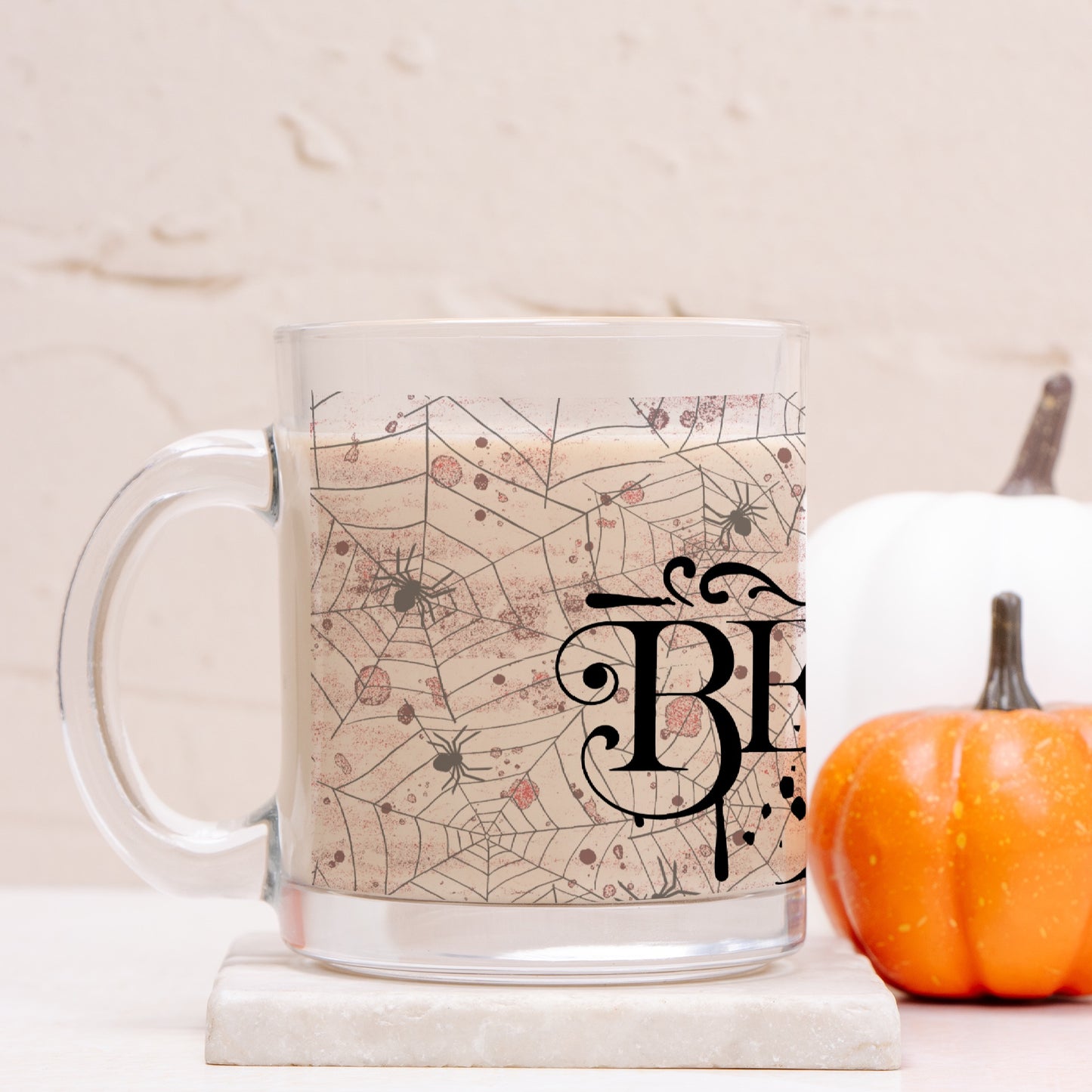 Beware Halloween Glass Mug