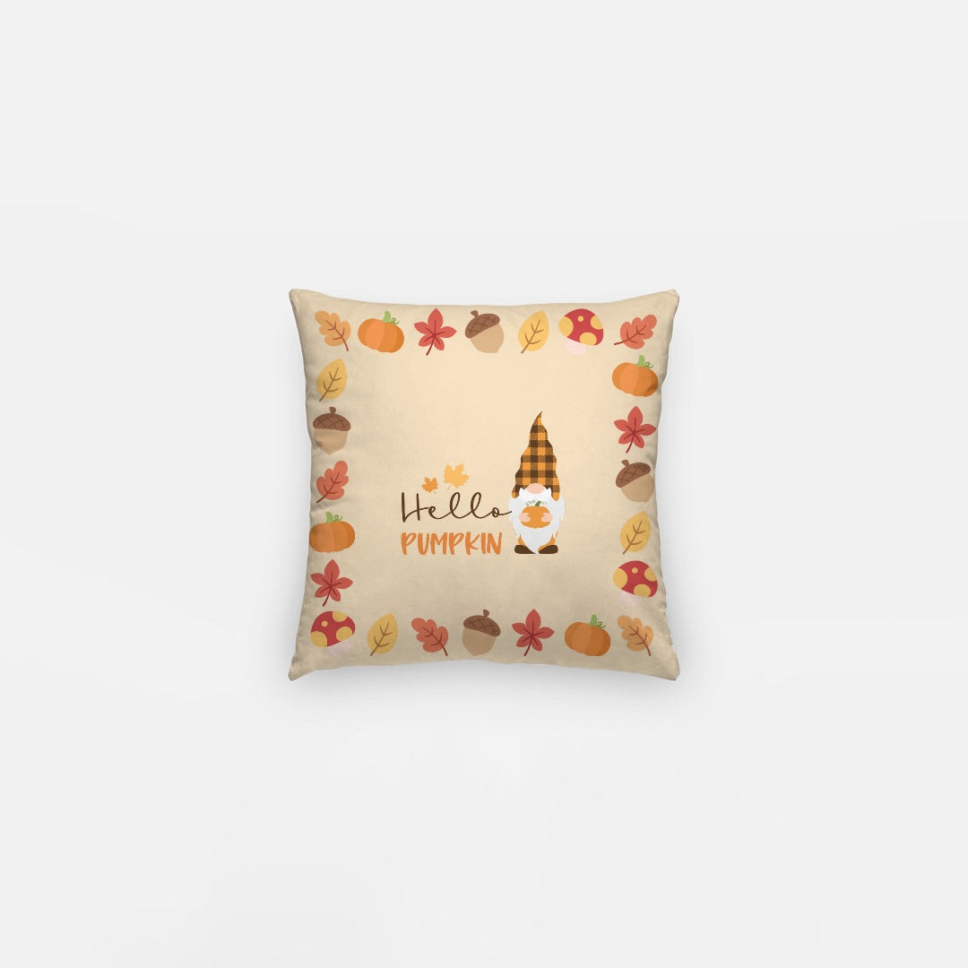 Hello Pumpkin Artisan Pillow Case 10 Inch