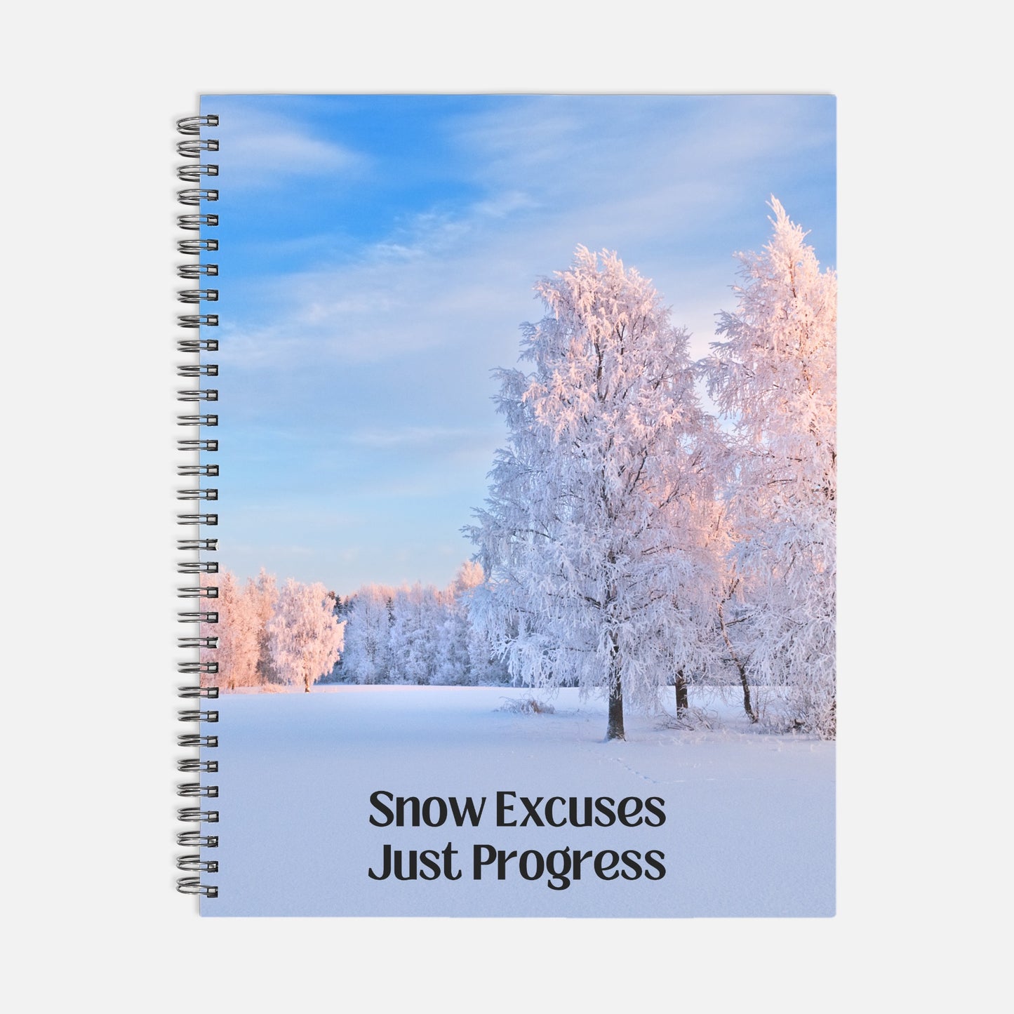 Snow Excuses Notebook Softcover Spiral 8.5 x 11