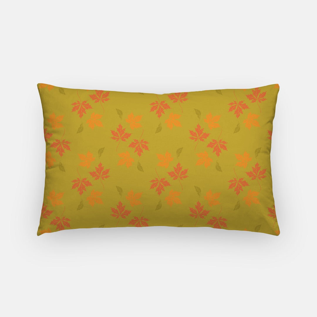 Leaf Pattern Artisan Pillow Case Lumbar