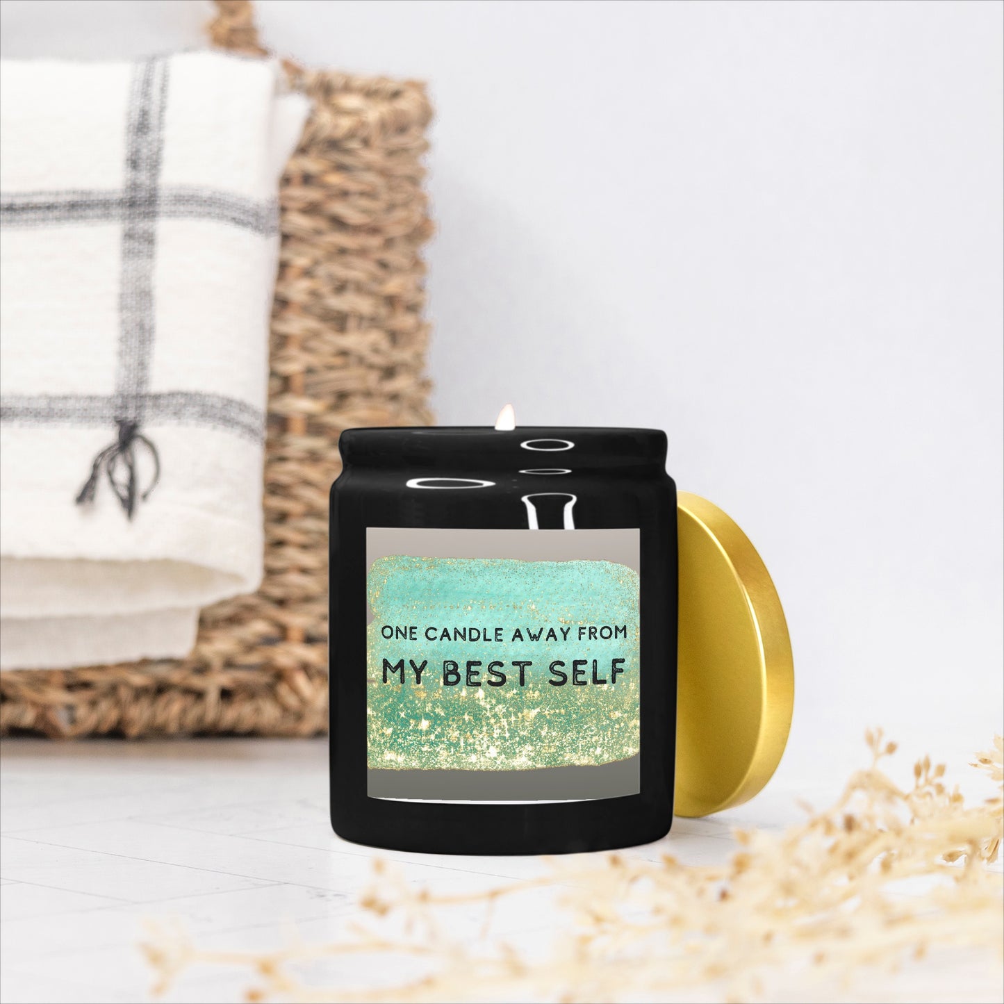 Best Self Candle Ceramic 8oz (Black)