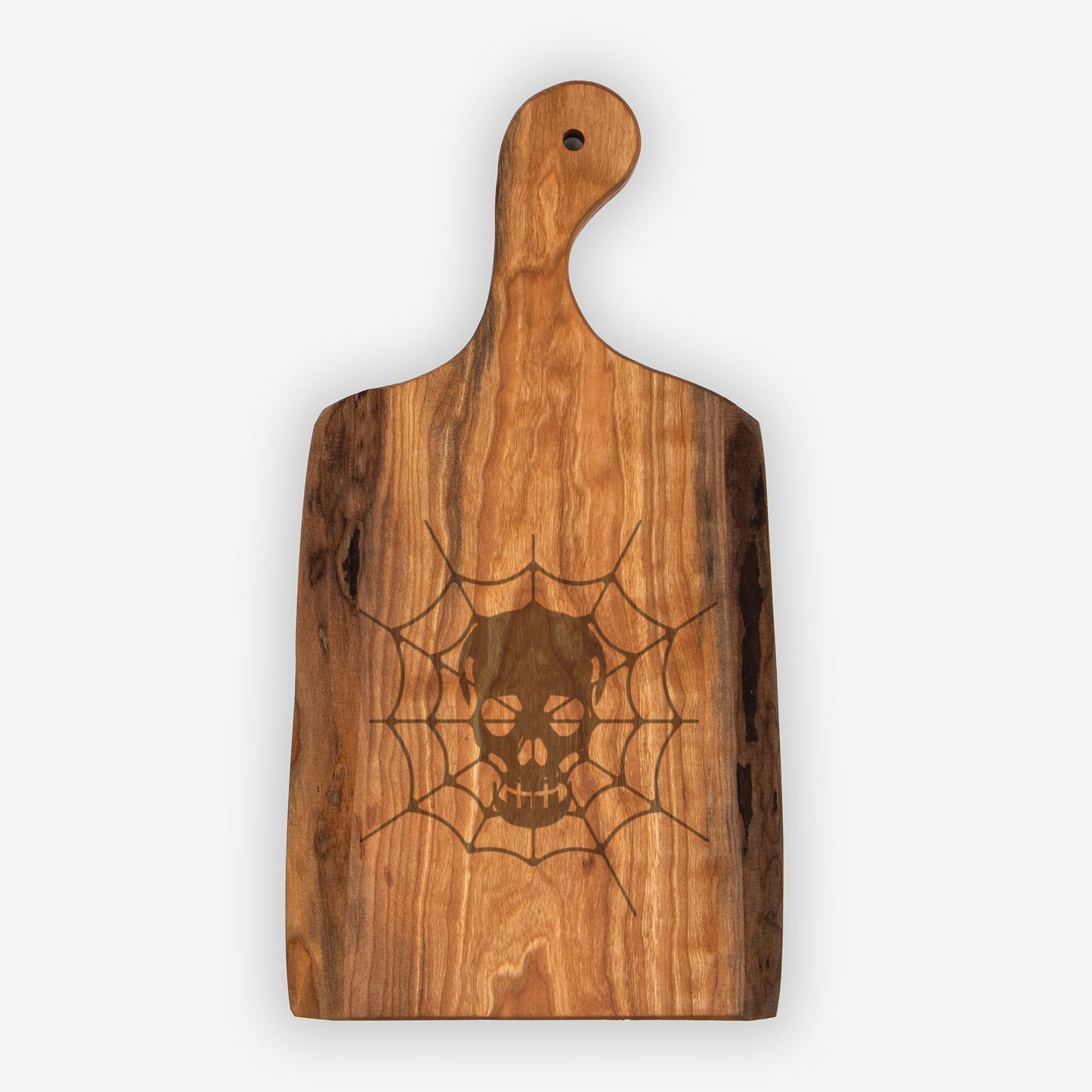 Skull Web Live Edge Artisan Wood Serving Board