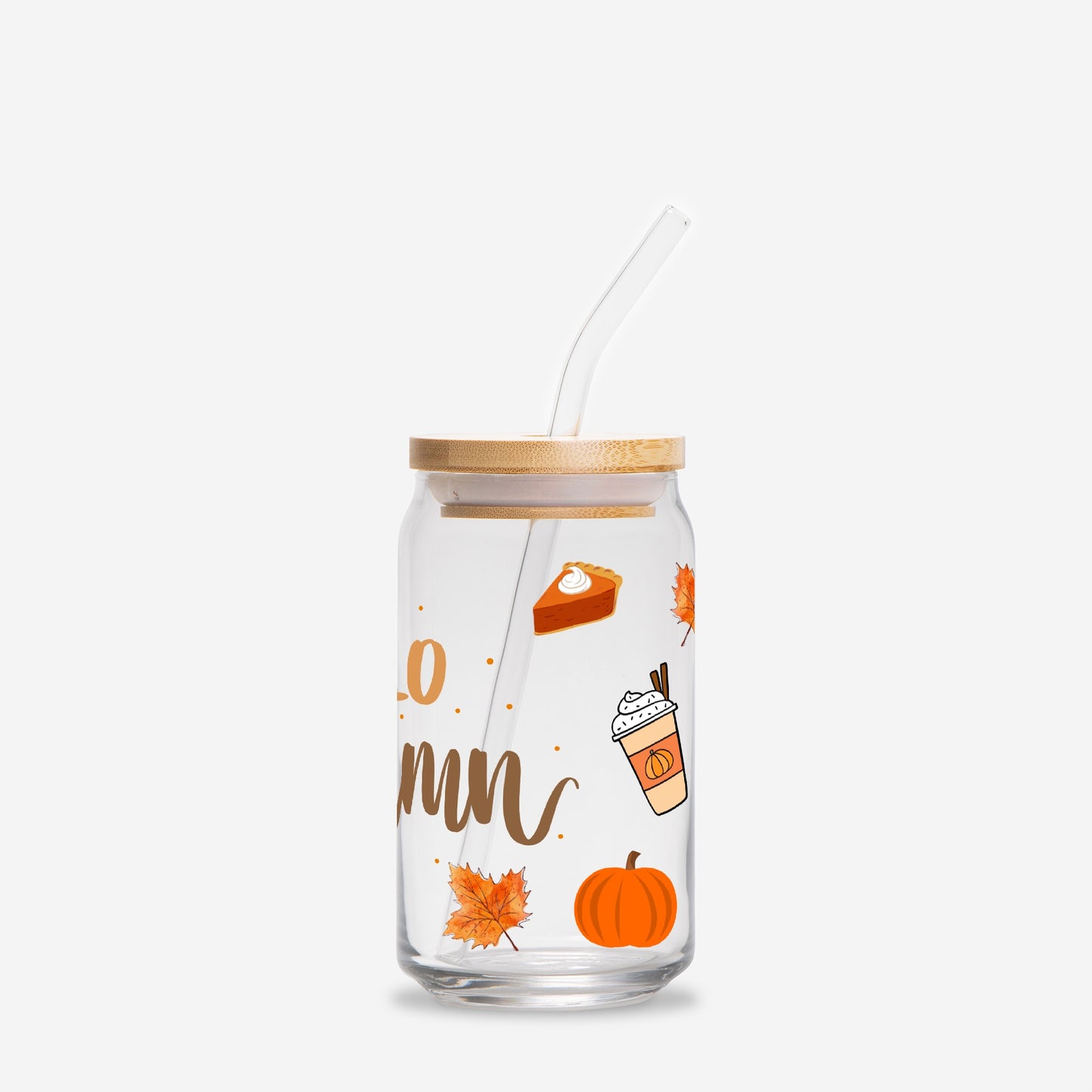 Hello Autumn Glass Can 16oz