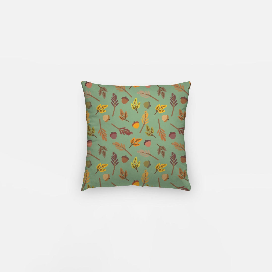 Green Acorns Artisan Pillow Case 10 Inch