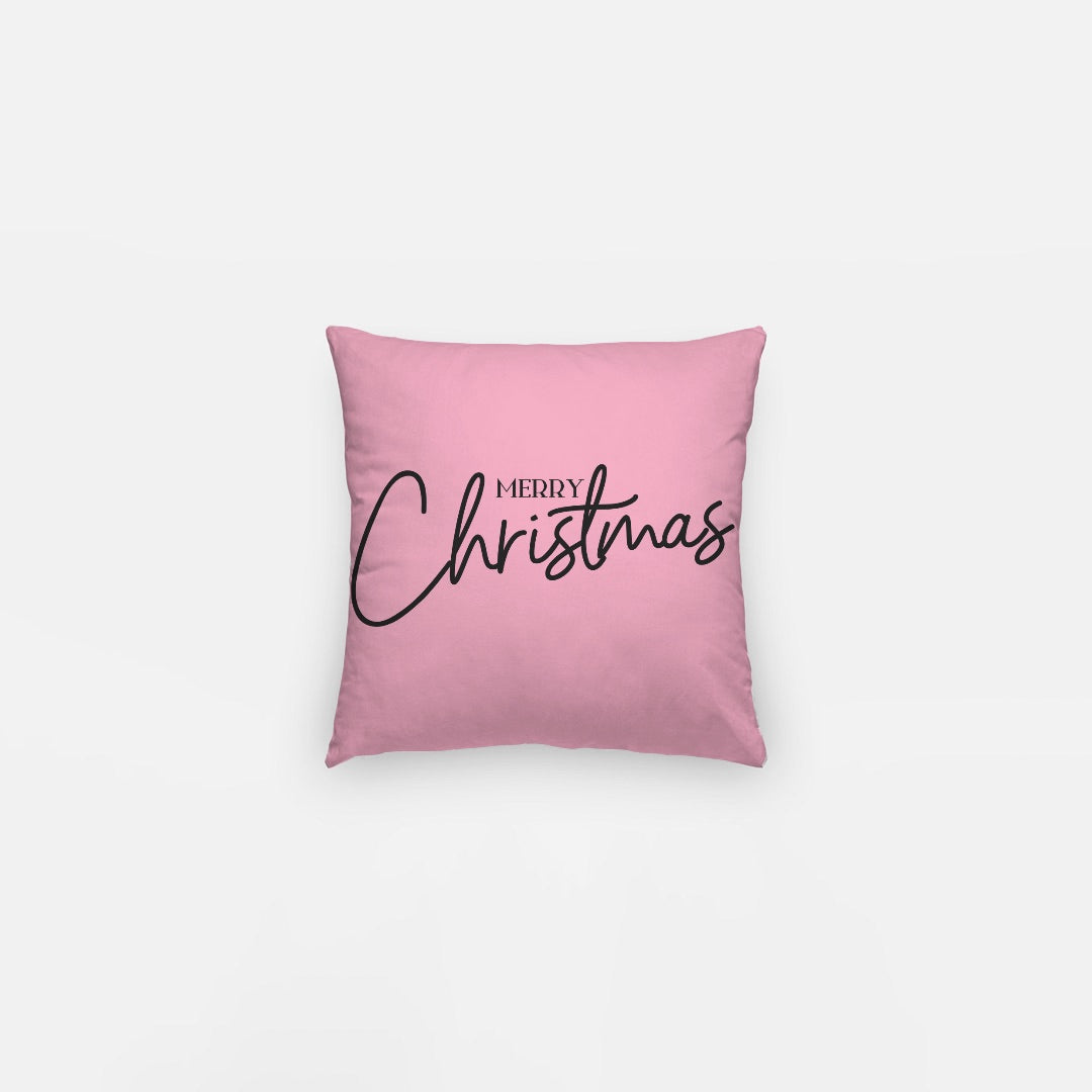 Pink Merry Christmas #1 Artisan Pillow Case 10 Inch