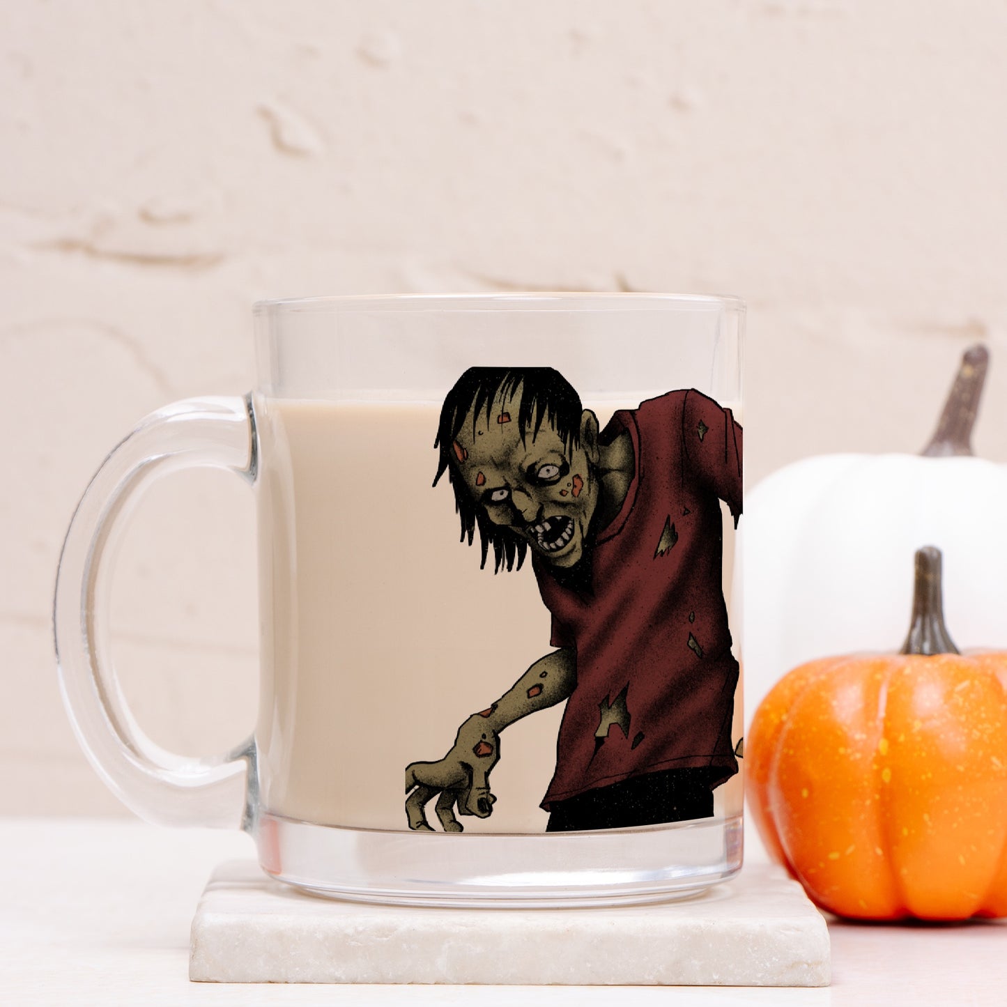 Zombie Halloween Glass Mug