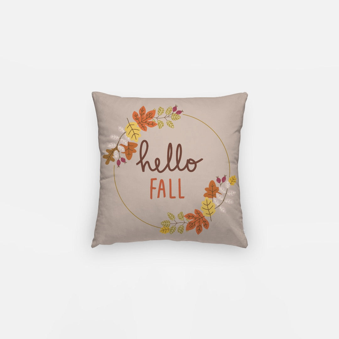 Fall Wreath Artisan Pillow Case 12 Inch