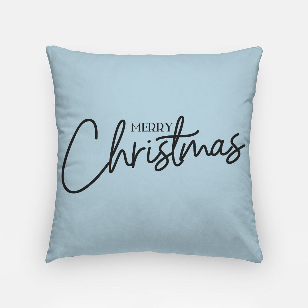 Blue Merry Christmas #1 Artisan Pillow Case 18 Inch