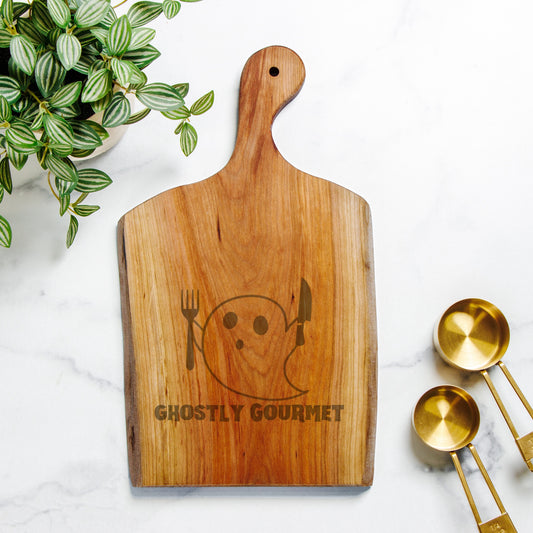 Ghostly Gourmet Live Edge Artisan Wood Serving Board