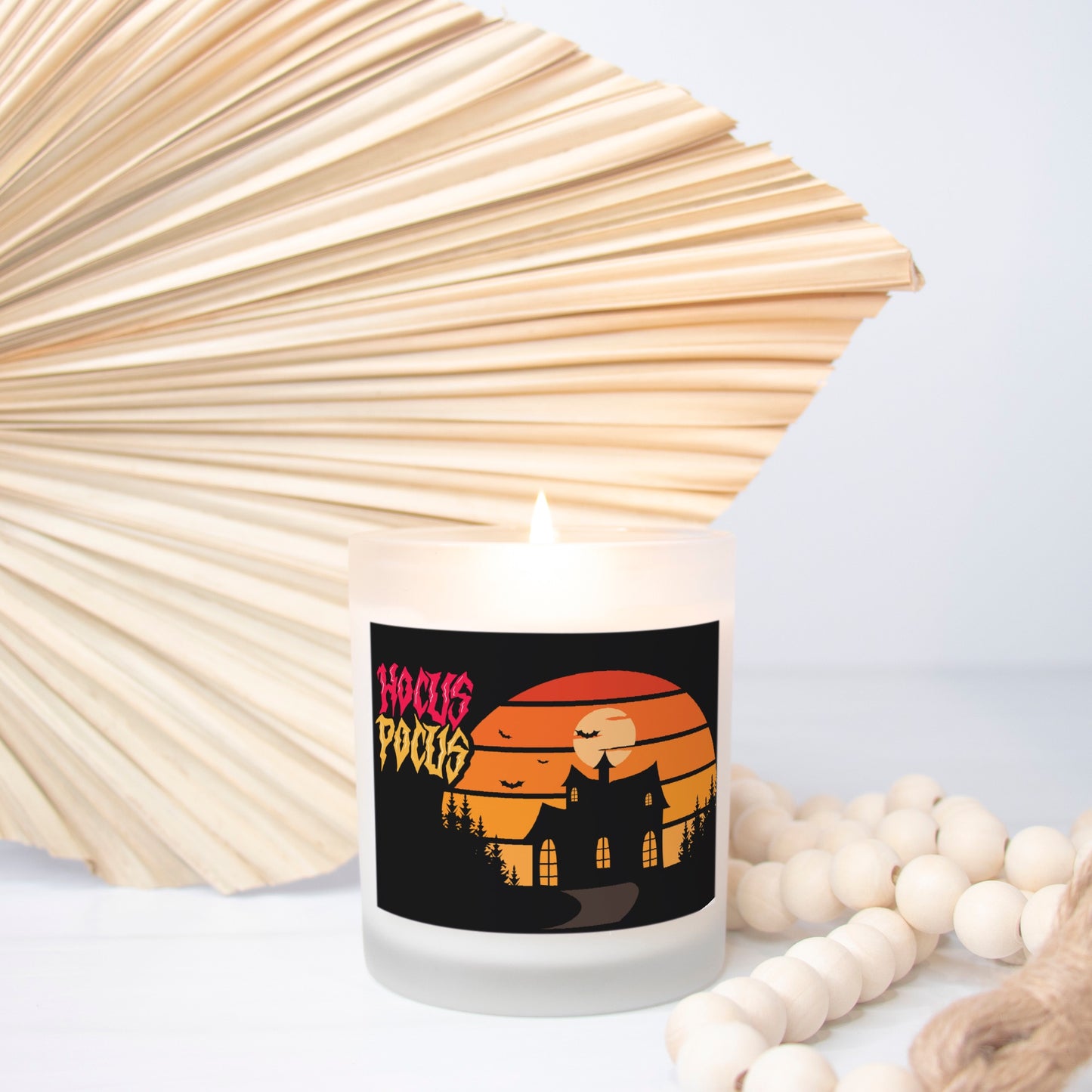 Hocus Pocus Frosted Glass Candle 11oz