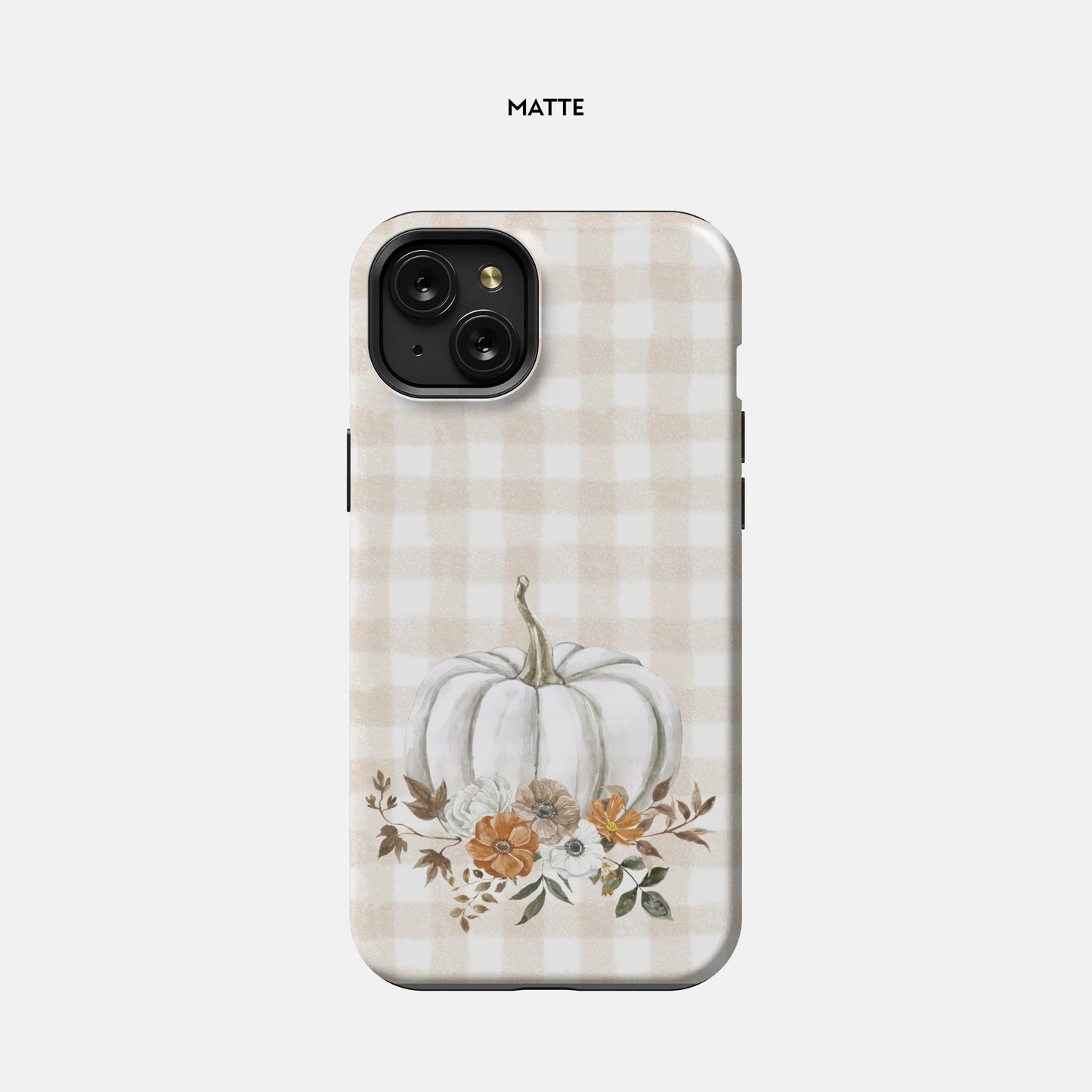 White Pumpkin iPhone 15 Plus Tough Case