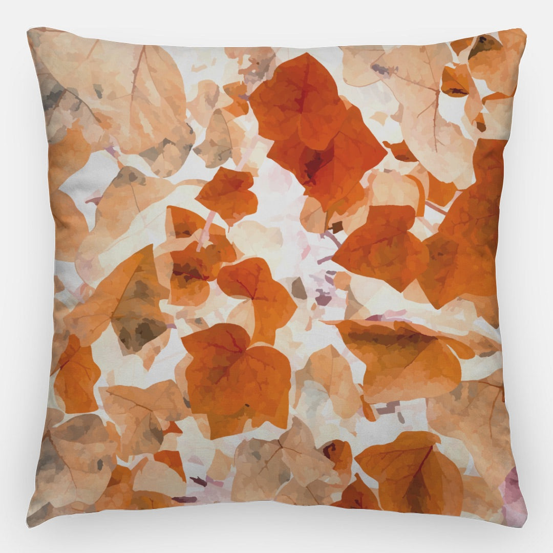 Orange Leaves Artisan Pillow Case 24 Inch