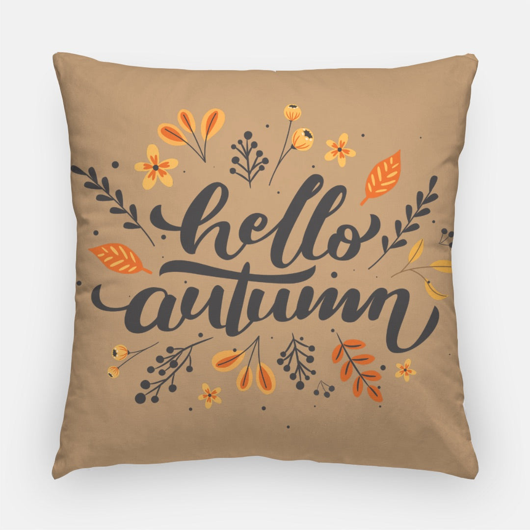 Hello Autumn Artisan Pillow Case 22 Inch