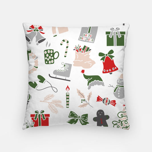 Red Merry Christmas #4 Artisan Pillow Case 18 Inch