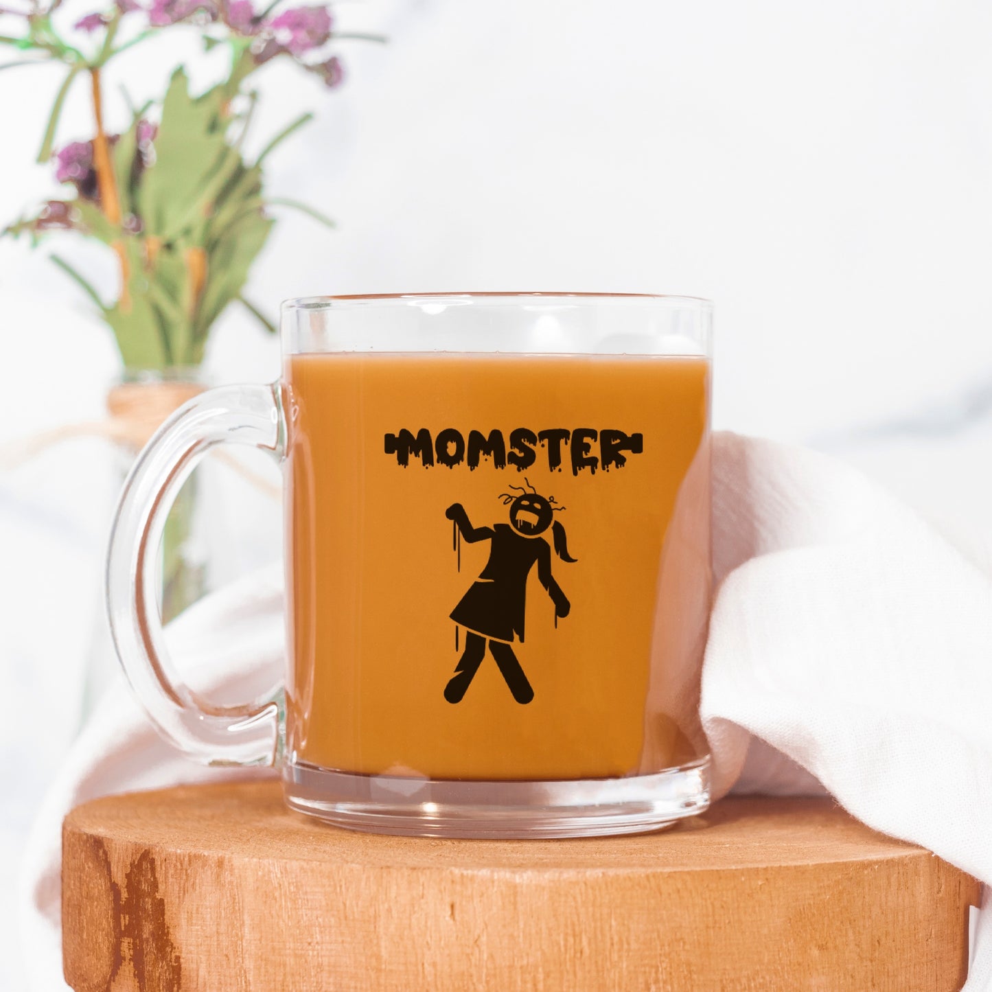 Momster Halloween Glass Mug