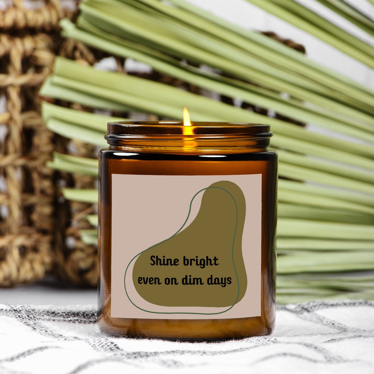 Dim Days Candle Amber Jar 9oz