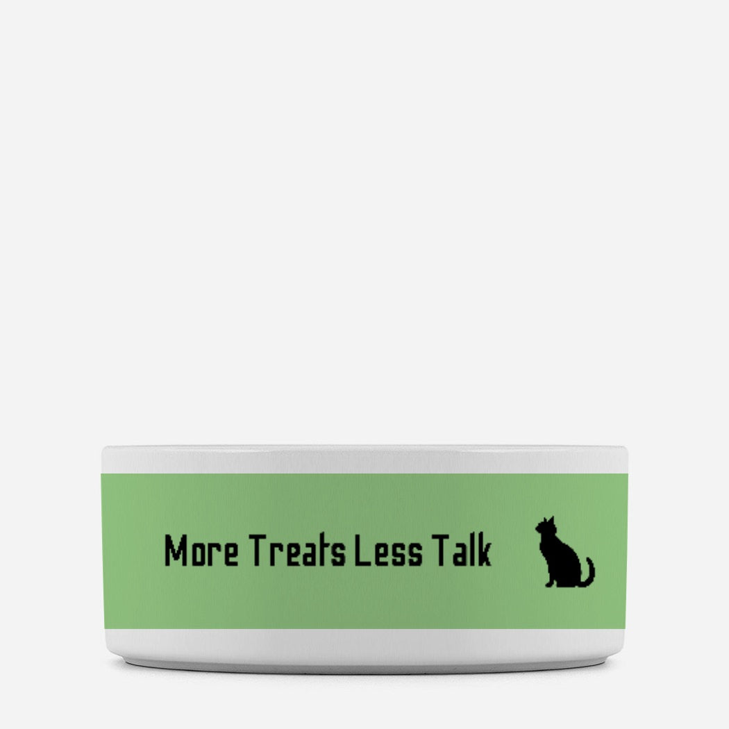 Less Talk Cat Pet Bowl Green