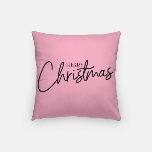 Pink Merry Christmas #1 Artisan Pillow Case 16 Inch