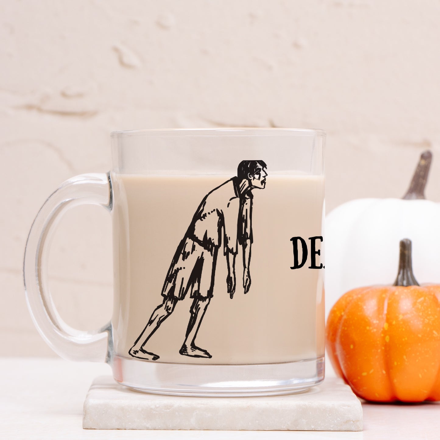 Dead Inside Halloween Glass Mug