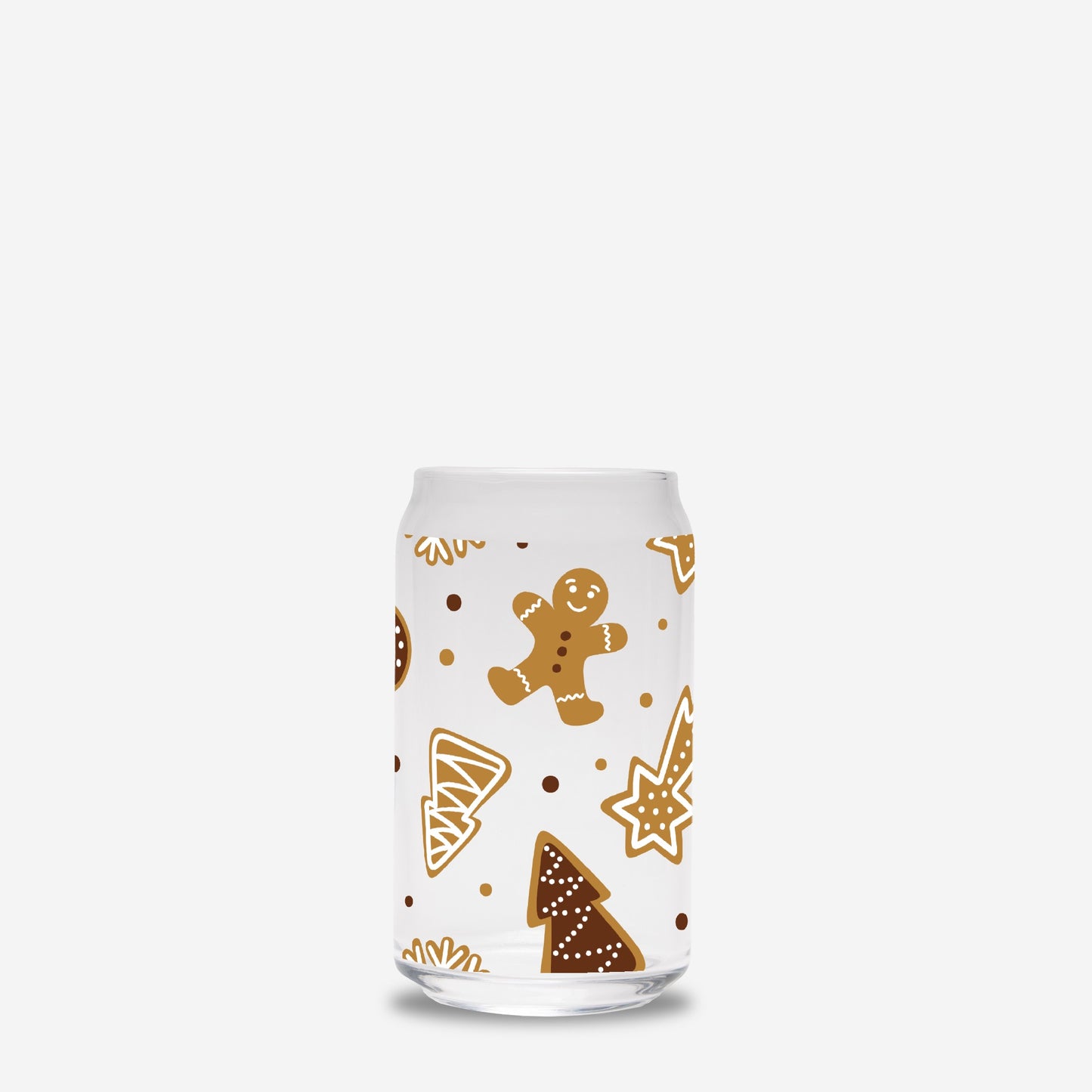 Gingerbread Glass Can 16oz