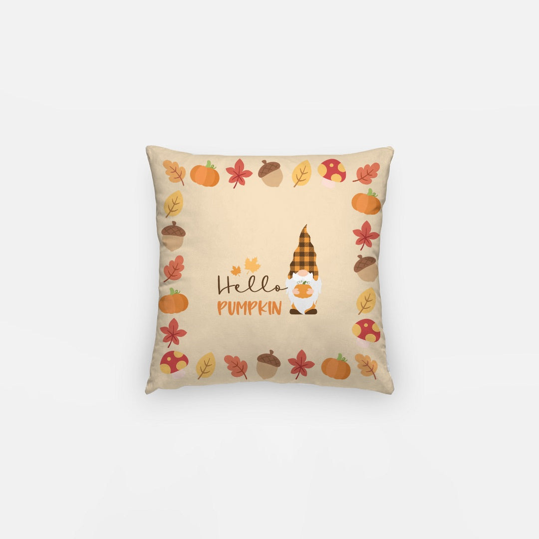 Hello Pumpkin Artisan Pillow Case 12 Inch