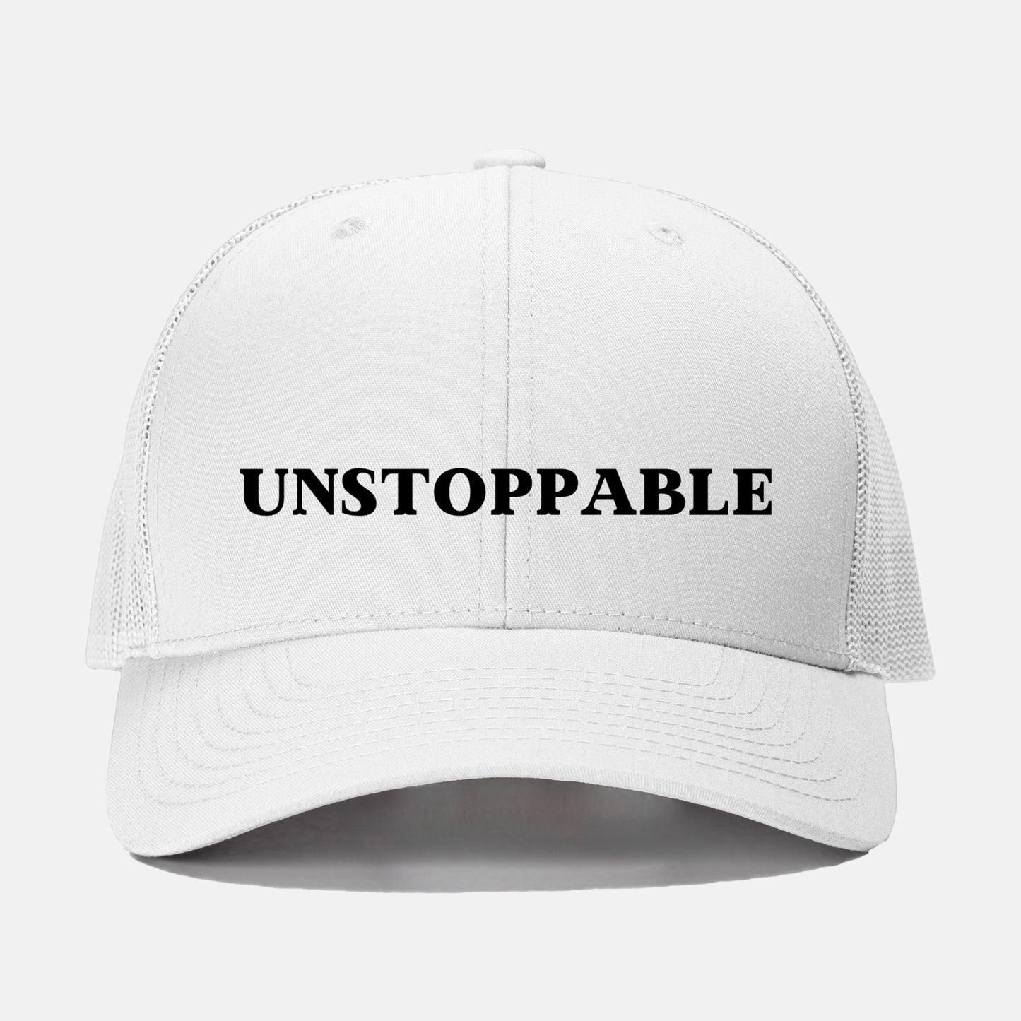 Black Unstoppable Retro Trucker Hat