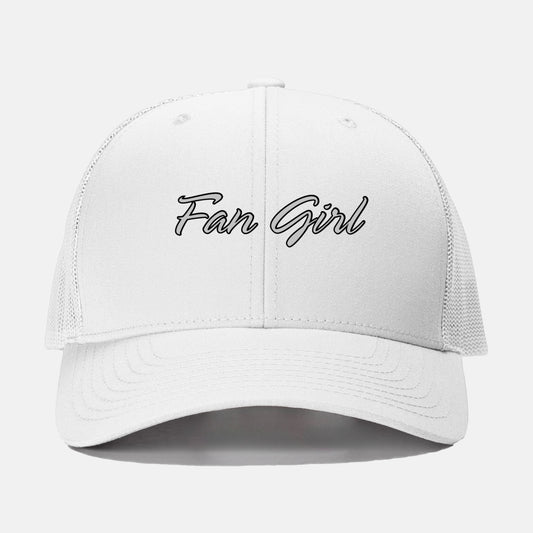 Fan Girl Gray Retro Trucker Hat Yupoong 6606