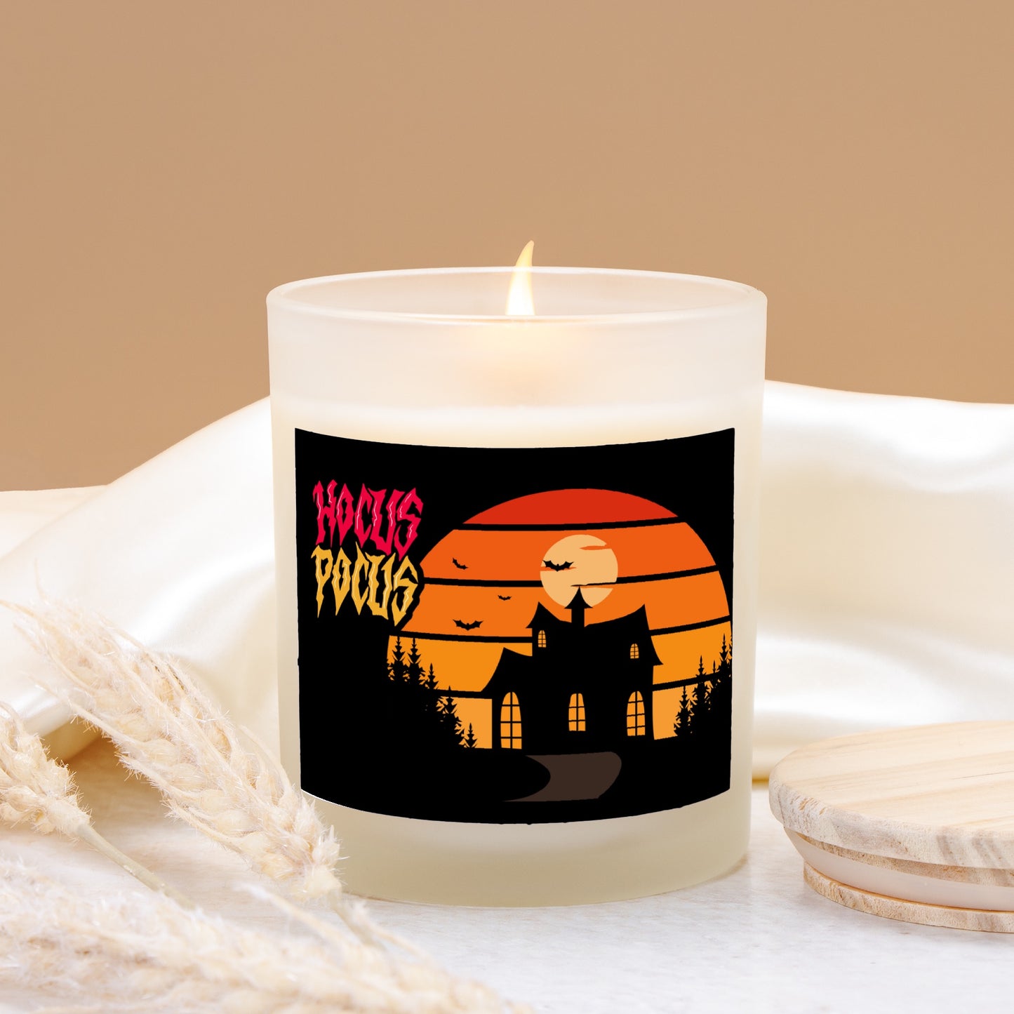 Hocus Pocus Frosted Glass Candle 11oz