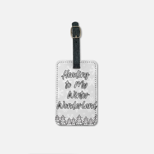 Wonderland Luggage Tag w/Buckle