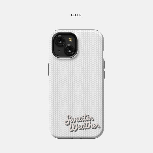 Sweater Weather Wht iPhone 15 Tough Case